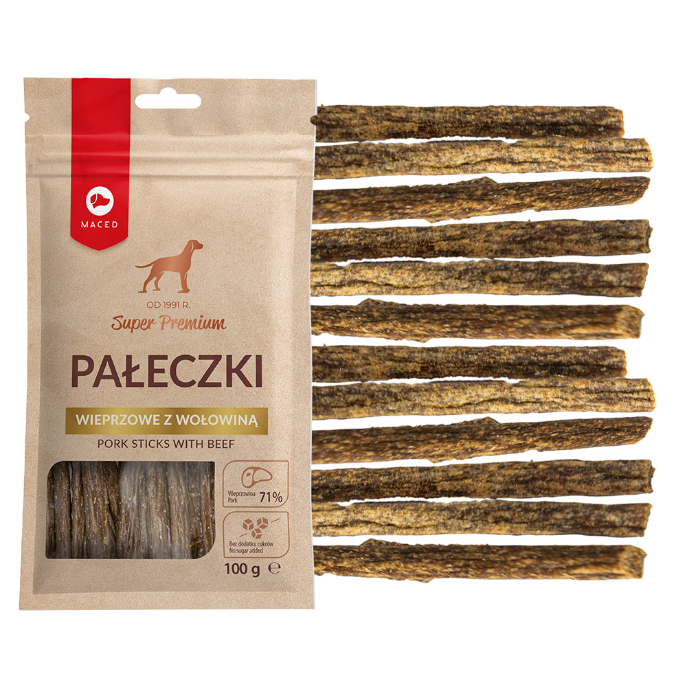 Maced Przysmak dla Psa Pałeczki Wieprzowe 2x100g